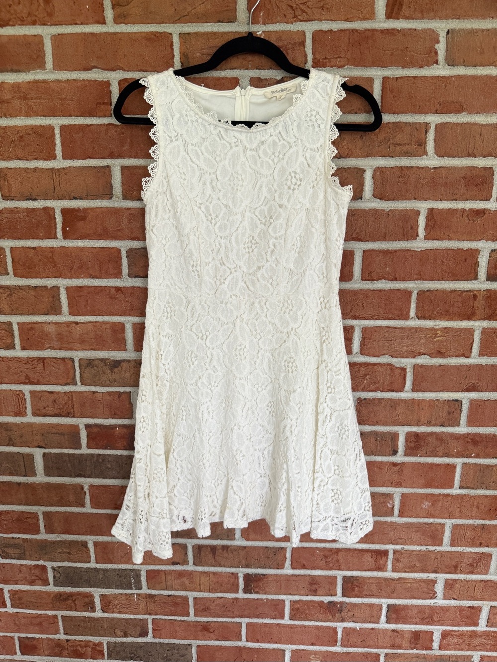 Rebellion White Lace Sleeveless Fit-and-Flare Dress